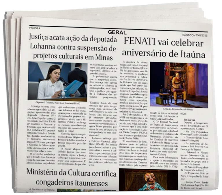 Matéria da Gazeta de Itaúna sobre o FENATI